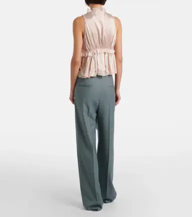 Chloe Chloé Pleated virgin wool straight pants | Thumbnail 5 Chloe Chloé Pleated virgin wool straight pants | Thumbnail 5