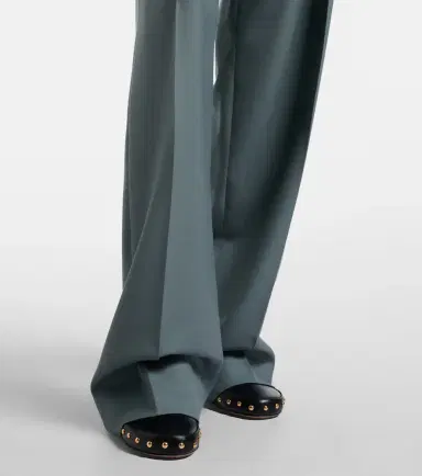 Chloe Chloé Pleated virgin wool straight pants | Thumbnail 6 Chloe Chloé Pleated virgin wool straight pants | Thumbnail 6