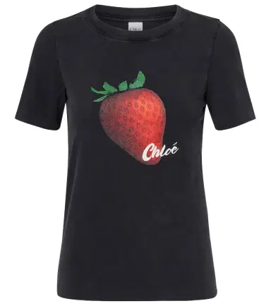 Chloe Chloé Printed cotton jersey T-shirt | Thumbnail 1 Chloe Chloé Printed cotton jersey T-shirt | Thumbnail 1