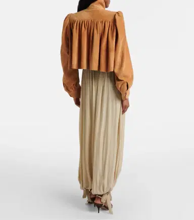 Chloe Chloé Pleated satin balloon pants | Thumbnail 2