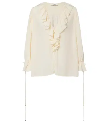 Chloé Chloé Ruffled silk blouse | Thumbnail 1 Chloé Chloé Ruffled silk blouse | Thumbnail 1