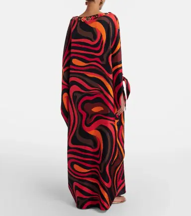Pucci Marmo embellished silk twill kaftan | Thumbnail 6