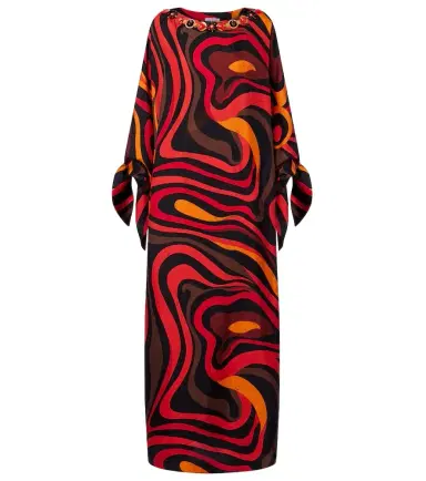 Pucci Marmo embellished silk twill kaftan | Thumbnail 1