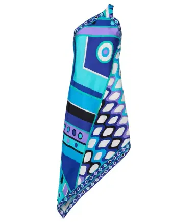 PUCCI Vivara asymmetric silk twill midi dress | Thumbnail 1 PUCCI Vivara asymmetric silk twill midi dress | Thumbnail 1