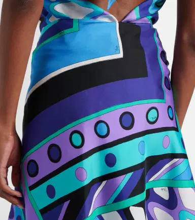 PUCCI Vivara draped silk twill midi skirt | Thumbnail 5 PUCCI Vivara draped silk twill midi skirt | Thumbnail 5