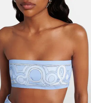 PUCCI Printed cotton toile bandeau top | Thumbnail 3