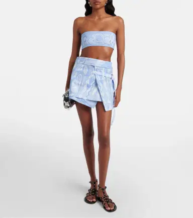 PUCCI Printed cotton toile bandeau top | Thumbnail 5