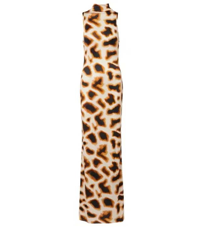 Animal-print maxi dress