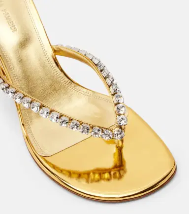 Amina Muaddi Gigi embellished leather thong sandals | Thumbnail 2