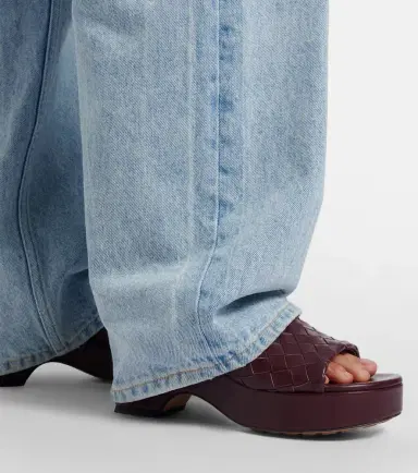 Bottega Veneta Rosita Intrecciato leather wedge mules | Thumbnail 6