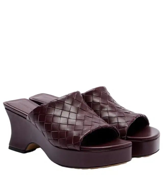 Bottega Veneta Rosita Intrecciato leather wedge mules