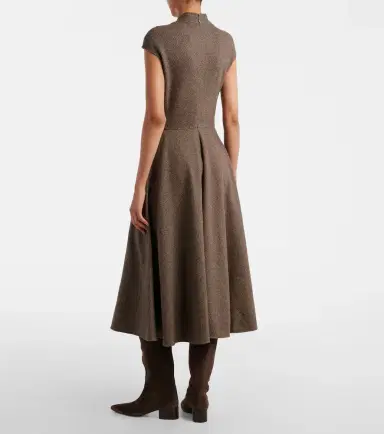 Ralph Lauren Collection Maisey wool, silk, and cashmere midi dress | Thumbnail 2