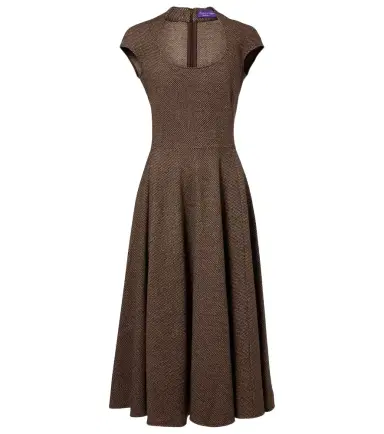 Ralph Lauren Collection Maisey wool, silk, and cashmere midi dress | Thumbnail 1