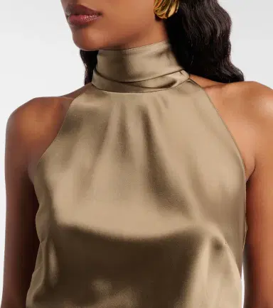 Ralph Lauren Collection Chiltons tie-neck satin top | Thumbnail 3 Ralph Lauren Collection Chiltons tie-neck satin top | Thumbnail 3