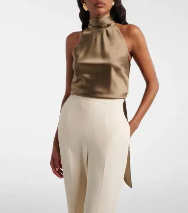 Ralph Lauren Collection Chiltons tie-neck satin top | Thumbnail 5 Ralph Lauren Collection Chiltons tie-neck satin top | Thumbnail 5