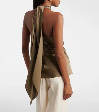 Ralph Lauren Collection Chiltons tie-neck satin top | Thumbnail 6 Ralph Lauren Collection Chiltons tie-neck satin top | Thumbnail 6