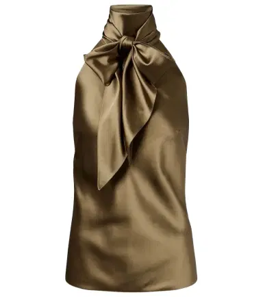 Ralph Lauren Collection Chiltons tie-neck satin top | Thumbnail 1 Ralph Lauren Collection Chiltons tie-neck satin top | Thumbnail 1