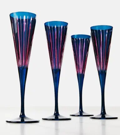 L'Objet Prism set of 4 champagne flutes | Thumbnail 3