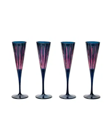 L'Objet Prism set of 4 champagne flutes | Thumbnail 1