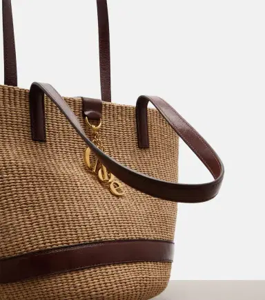 Chloé Chloé Medium leather-trimmed basket bag | Thumbnail 4