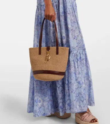 Chloé Chloé Medium leather-trimmed basket bag | Thumbnail 5