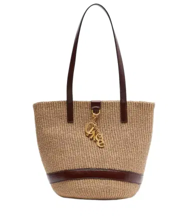 Chloé Chloé Medium leather-trimmed basket bag | Thumbnail 1