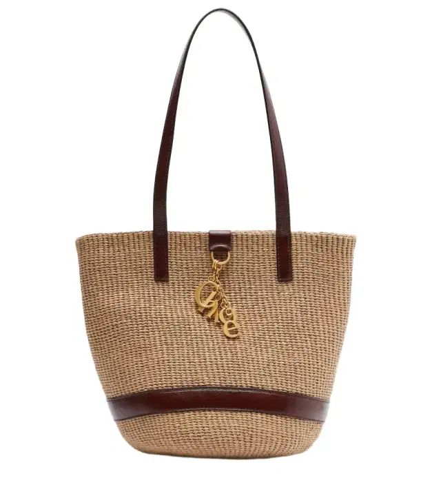 Chloe Chloé Medium leather-trimmed basket bag