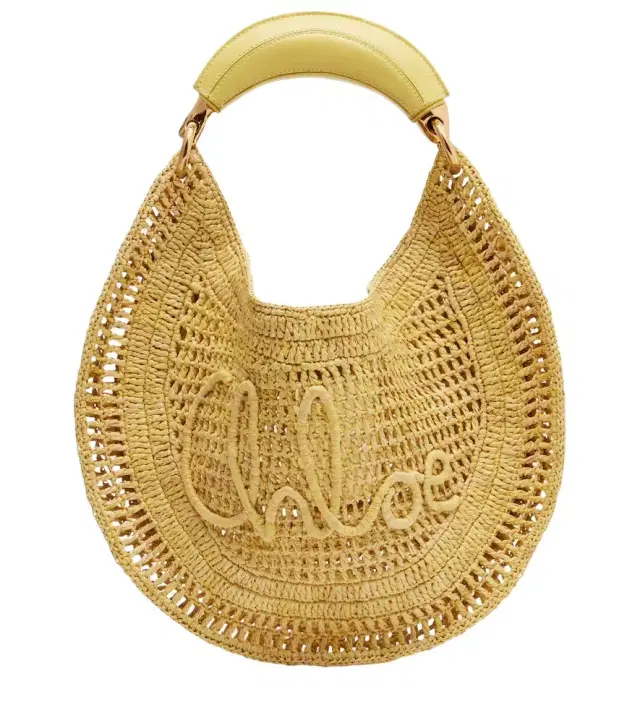 Chloe Chloé Summer Banana raffia shoulder bag
