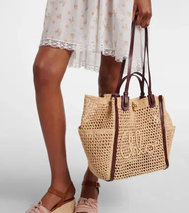 Chloé Chloé Chloé Iconic Small raffia tote bag | Thumbnail 5 Chloé Chloé Chloé Iconic Small raffia tote bag | Thumbnail 5