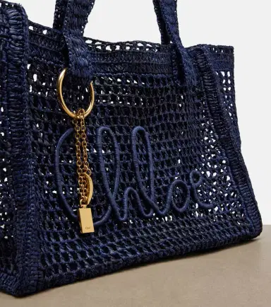 Chloé Chloé Summer Banana East-West raffia tote bag | Thumbnail 4