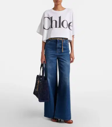Chloé Chloé Summer Banana East-West raffia tote bag | Thumbnail 5