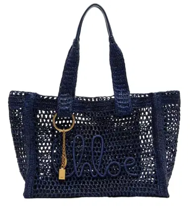 Chloé Chloé Summer Banana East-West raffia tote bag | Thumbnail 1