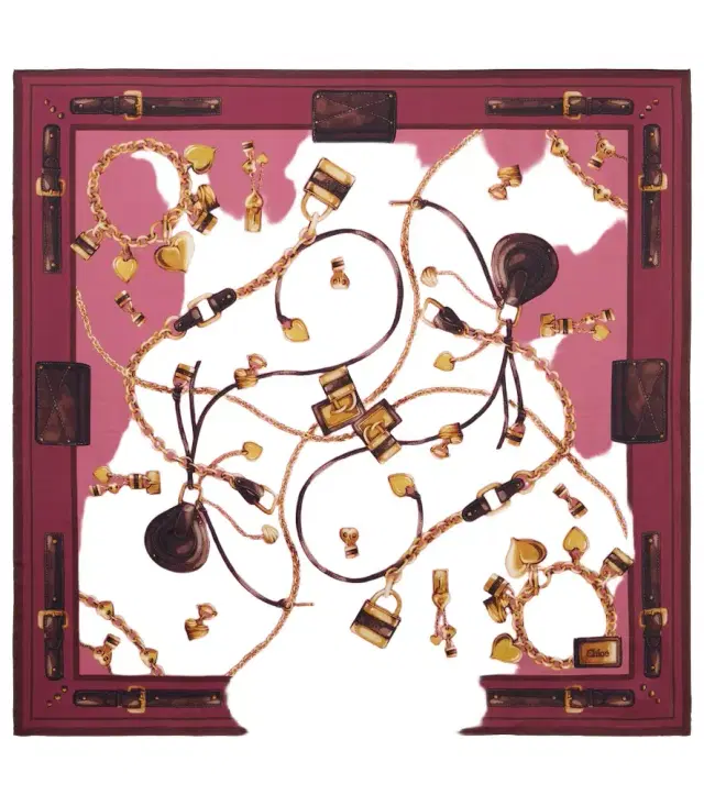 Chloe Chloé Paddington silk scarf