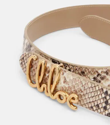 Chloé Chloé Chloé Iconic snake-effect leather belt | Thumbnail 2