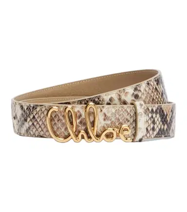 Chloé Chloé Chloé Iconic snake-effect leather belt | Thumbnail 1