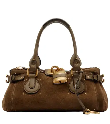 Chloé Chloé Paddington suede shoulder bag | Thumbnail 1 Chloé Chloé Paddington suede shoulder bag | Thumbnail 1
