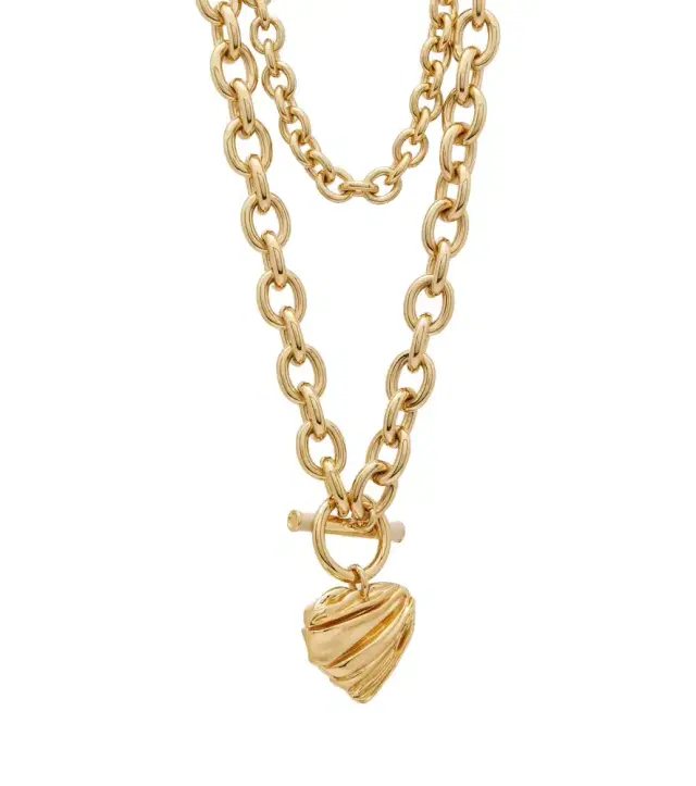 Chloe Chloé Chloé Pleated Heart pendant necklace
