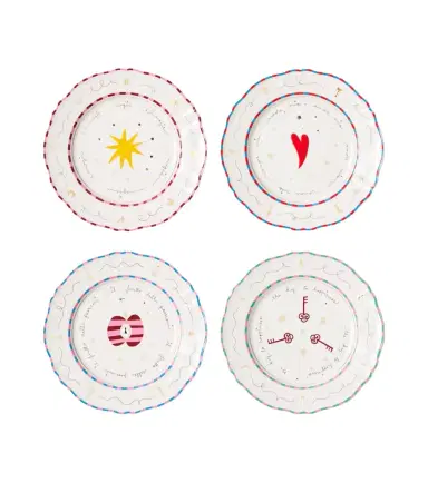 Bitossi Il Frutto della Passione set of 4 porcelain dinner plates | Thumbnail 1