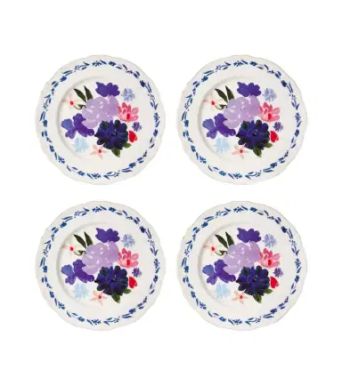 Bitossi Set of 4 floral porcelain dinner plates | Thumbnail 1