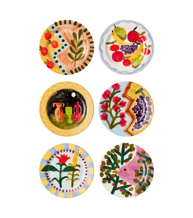 Serax Santiago De Borja set of 6 dinner plates by Shurleey