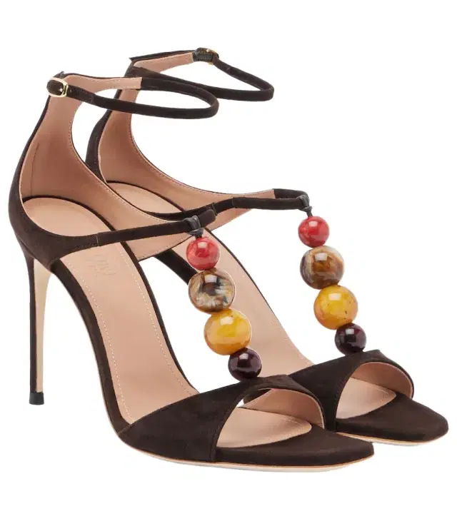 Malone Souliers Lena beaded suede sandals