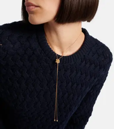Bottega Veneta Knot gold-plated silver necklace | Thumbnail 3