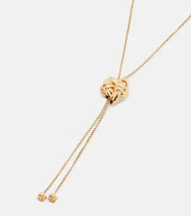 Bottega Veneta Knot gold-plated silver necklace | Thumbnail 5