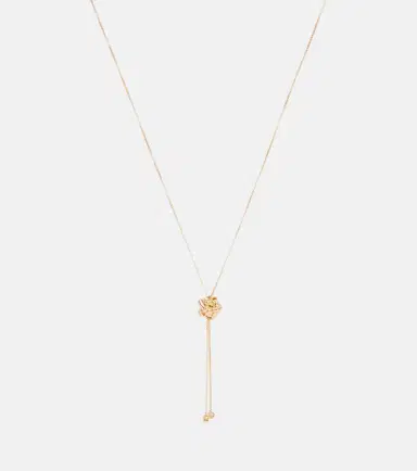 Bottega Veneta Knot gold-plated silver necklace | Thumbnail 1