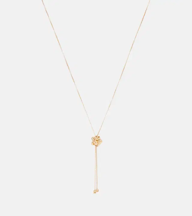 Bottega Veneta Knot gold-plated silver necklace