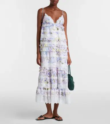 Zimmermann Solstice Tiered floral cotton midi dress | Thumbnail 2
