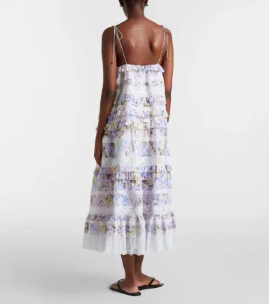 Zimmermann Solstice Tiered floral cotton midi dress | Thumbnail 4