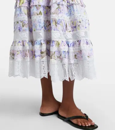 Zimmermann Solstice Tiered floral cotton midi dress | Thumbnail 5