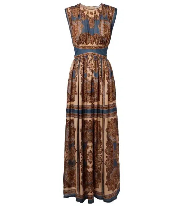 Mahon printed silk maxi dress