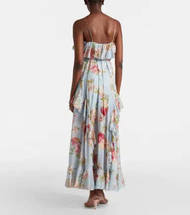 Zimmermann Roselight floral ruffled silk maxi dress | Thumbnail 2